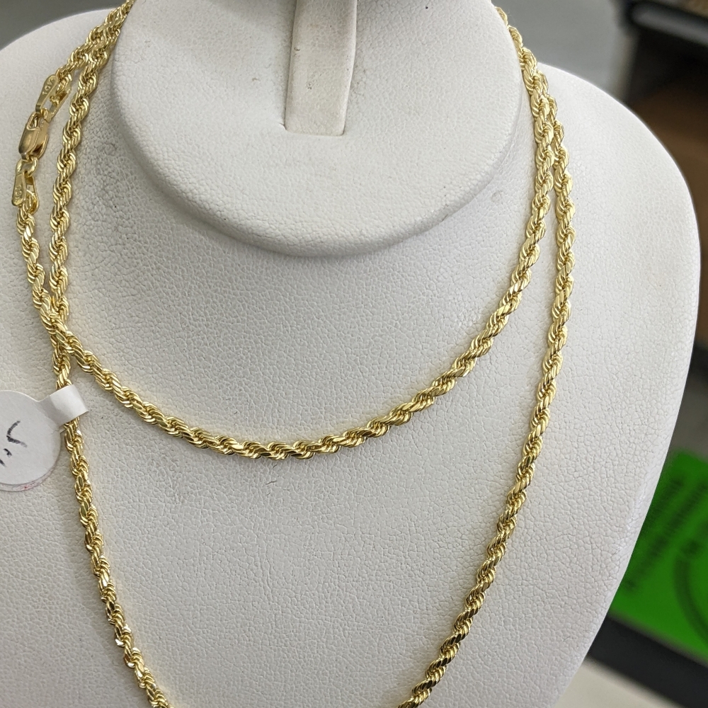 10kt Real Gold Rope Chain - Picture 4 of 8